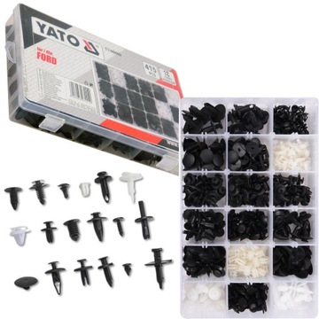 НАБОР КРЫШЕК ДЛЯ АВТОМОБИЛЕЙ YATO FORD 415 шт.
