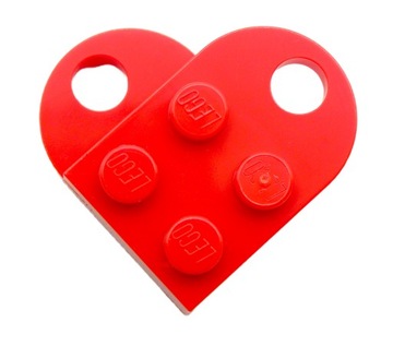 LEGO serce wisiorek dla par czerwony 3176 oryginał Walentynki