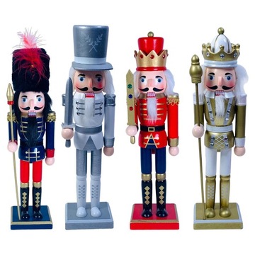 4Pcs 30cm Nutcracker Soldier Figurine Style G