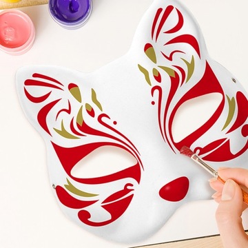 DIY BLANK CAT FACE MASK Маска Бумажные художественные маски