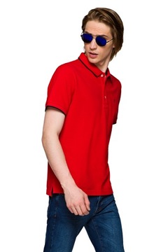 Koszulka Polo Męska Czerwona Lancerto Dominic L
