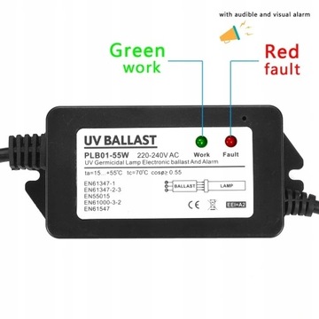 Filtr wody Lampa UV Woda balastowa Dezynfekcja 55W