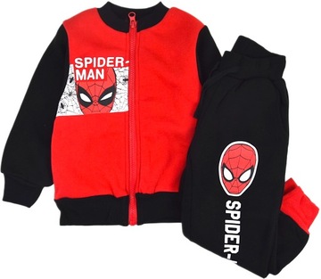 DRES SPIDERMAN KOMPLET OCIEPLANY BLUZA SPODNIE 92