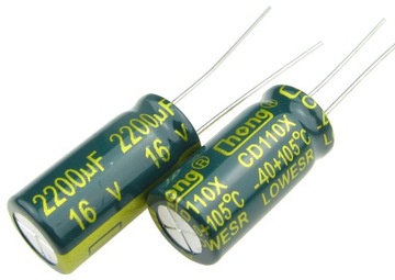 Kondensator elektrolityczny 2200uF/16V LOW ESR (2 szt.) /0894-2