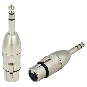 PRZEJŚCIÓWKA ADAPTER XLR 3PIN ŻEŃSKI WTYK JACK 6,3mm STEREO ROXTONE RA3XFJM