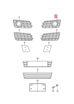 AUDI A7 MŘÍŽKA VENTILAČNÍ ORIGINÁLNÍ