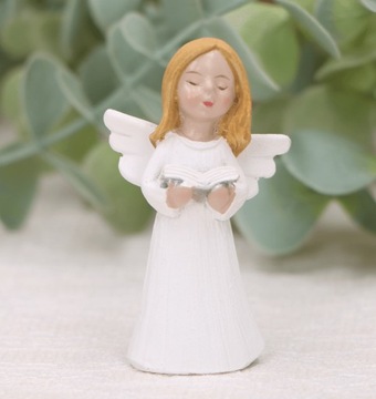 Aniołek figurka biały chrzest komunia mix 6cm 1szt