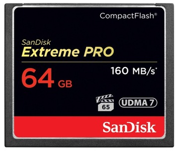 SanDisk Karta pamięci CF Extreme PRO 64GB 160MB/s OUTLET