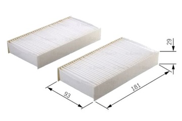 BOSCH FILTR KABINY HONDA HR-V KOMPLET 2 KS. 1 987 432 167