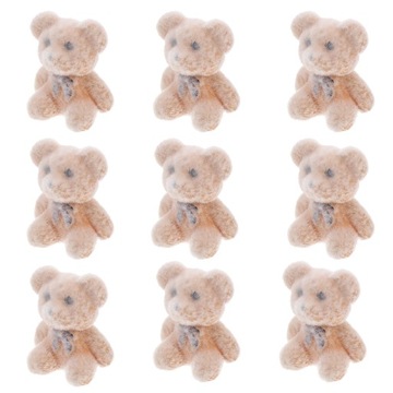 10 SZT. MINI FLOKOWANE MISIE MINIATUROWE MISIE MAŁE
