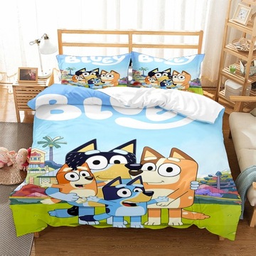 BLUEY I BINGO KOMPLET POŚCIELI 160x200 POSZEWKI