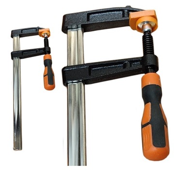 2x Ścisk Stolarski 40cm Śrubowy Zacisk Uchwyt Warsztatowy 400x80mm Typ F