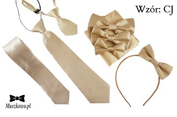 Галстук гладкий БЕЖЕВЫЙ на 1-10 лет для мальчика и ребенка.