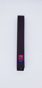 Pas shinkyokushin z naszywką Czarny 360 cm