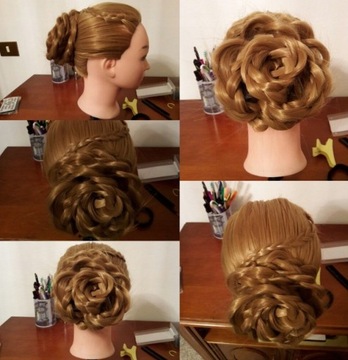 Парикмахерская тренировочная насадка для длинных густых волос, искусственное крепление на штатив