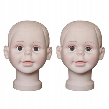 Model głowy dziecka z PVC Peruki