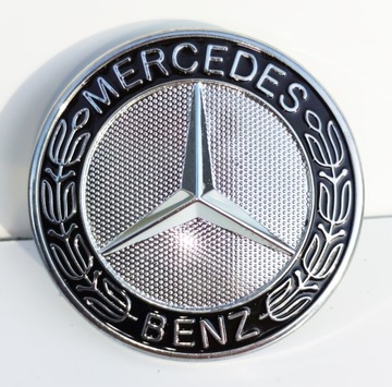 Эмблема MERCEDES логотип хром синий fi 50