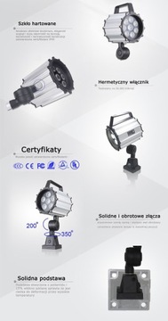 Короткая светодиодная лампа для станка 9,5Вт 220В