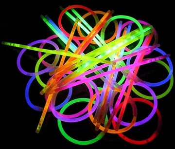 BRANSOLETKI świecące ŚWIATŁO lightstick 100szt