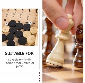 Деревянные шахматы, шашки, нарды, 3в1, 35х35