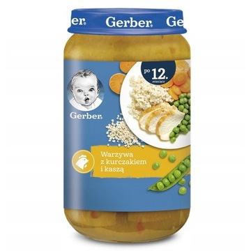 Gerber warzywa z kurczakiem i kaszą po 12 miesiącu 250 g