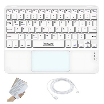 Klawiatura Bezprzewodowa Bluetooth Touchpad SLIM do Telefonu Tabletu iPad