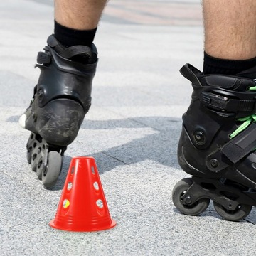 30 ШТ. РАЗМЫТОЧНЫЕ КОЛОДКИ, СКЛАДНЫЕ ПЛАСТИКОВЫЕ ДОРОЖНЫЕ БЛОКИ ДЛЯ РОЛИКОВЫХ КОНЬКОВ SKAT