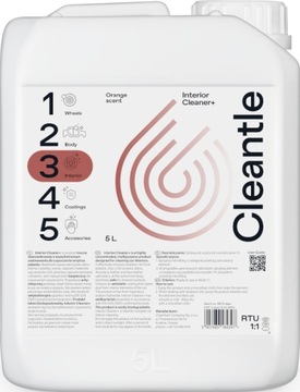 Cleantle Interior Cleaner+ 5L Очистка внутренней части пластиковой автомобиля кабины