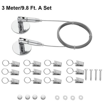 Multifunctional adjustable wire rope clothesline