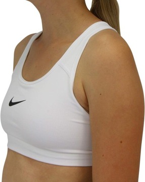 Nike biustonosz sportowy biały Swoosh Bra rozmiar XS