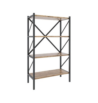 Regał VCM dąb miodowy 66,0 x 34,0 x 121,0 cm LOFT INDUSTRIALNY