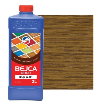 Bejca nitro SOPUR brąz 22-481 2l do drewna 22481