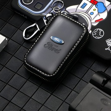 ETUI SASZETKA POKROWIEC NA KLUCZE KLUCZYK SAMOCHODOWY LOGO FORD EKOSKÓRA