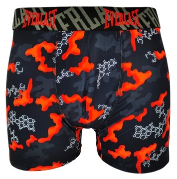 Bokserki męskie z mikrofibry CZARNE lawa Everlast sportowe na siłownię L