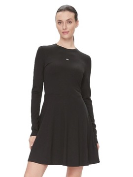 TOMMY JEANS DRESS - SUKIENKA CZARNA DAMSKA M