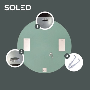 Набор вешалок для картин, приклеенных к зеркалу.