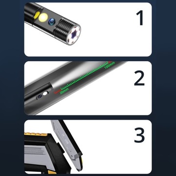 ЭНДОСКОПИЧЕСКАЯ КАМЕРА ДЛЯ КОНТРОЛЯ 4,3 ДЮЙМА HD ЭКРАН DUO 32 ГБ 8 светодиодов IP67 5 м + ЧЕХОЛ