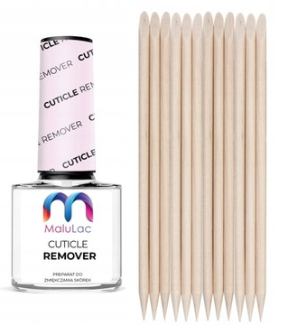CUTICLE REMOVER usuwa skórki Malulac + PATYCZKI