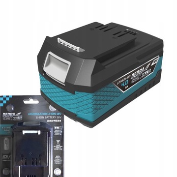 Литий-ионный аккумулятор Dedra DED7034 18 В 4 Ач