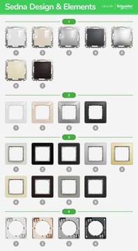 SCHNEIDER SEDNA DESIGN RAMKA POJEDYNCZA BIAŁA