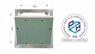 Drzwiczki rewizyjne GK - 60x60 | ŚCIĄGALNE | Do suchej zabudowy! REMO