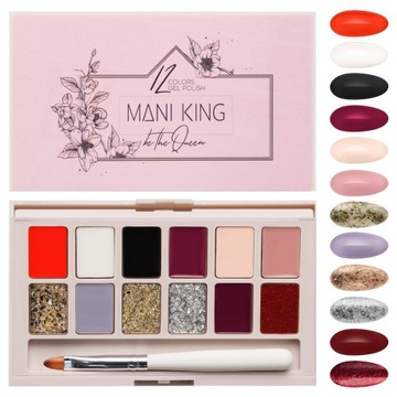 Гибридный лак для ногтей Mani King Palette, набор из 8 шт.