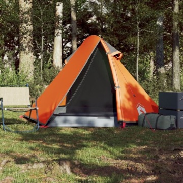 Палатка vidaXL 2-местная Серо-Оранжевый 267x154x117 см Тафта 185T