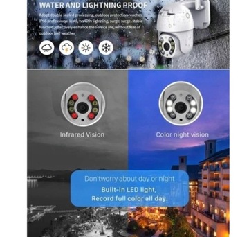 НАРУЖНАЯ ВРАЩАЮЩАЯСЯ КАМЕРА WIFI IP 4x ZOOM SD 5Mpx