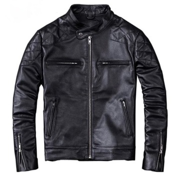 Męska Kurtka skórzana BIKER Skóra Naturalna S