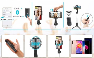 ПАЛКА ДЛЯ СЕЛФИ ШТАТИВ ДЕРЖАТЕЛЬ ДЛЯ ФОТО + ПУЛЬТ BLUETOOTH 3в1