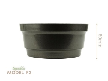 ПЛАСТИКОВЫЙ ГРАФИТОВЫЙ КЛАДБИЛЬНЫЙ ГОРШОК, 18 СМ