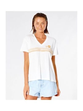 T-Shirt RIP CURL Sunset V-Neck Tee - biały XS