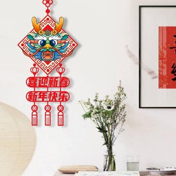 2024 год китайского дракона, подвесной орнамент из фетра, длина 80 см, размер 38x80 см