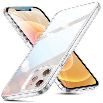 ETUI CLEAR CASE SLIM PLECKI POKROWIEC FUTERAŁ DO IPHONE 12 / 12 PRO + SZKŁO